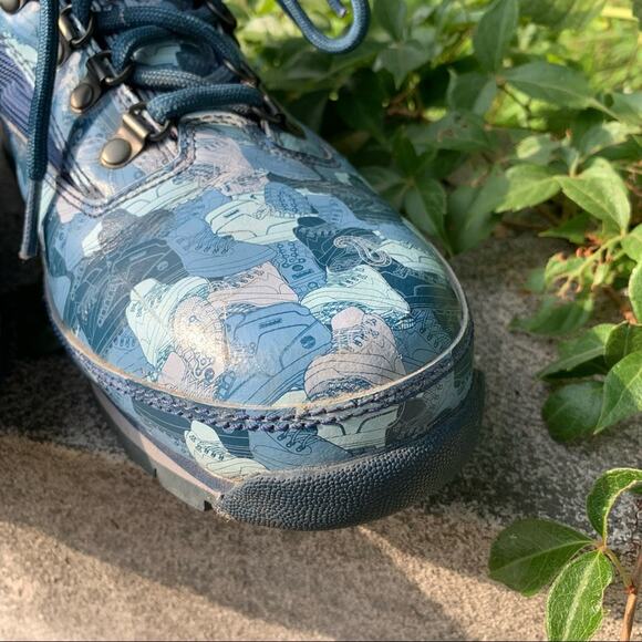 Timberland Euro blue camo boot pattern hiking boots 13M - Picture 5 of 10